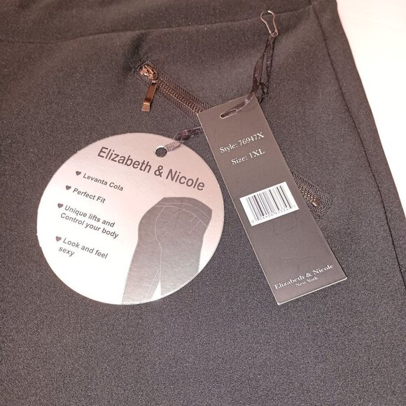 Elizabeth and Nicole Pull-On Black Pants Grunge Comfort Size XL New with Tags - Picture 4 of 9